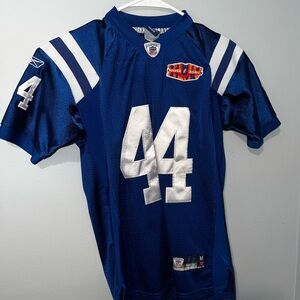 Colts Dallas Clark Blue Football Jersey with White Accents